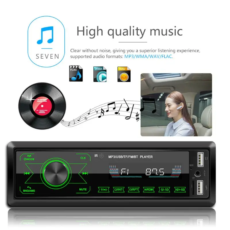 M10 lcd Автомобильный MP3-плеер двойной USB Bluetooth 4,0 динамик TF карта U диск AUX FM радио
