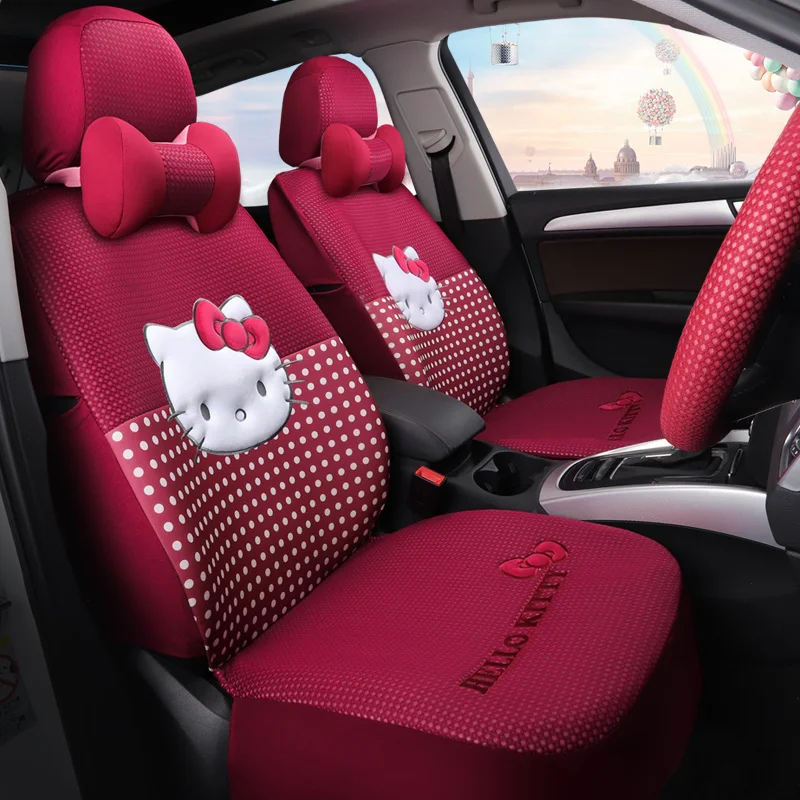 Jeiento Fundas de asiento de coche con diseño de labios rojos para mujeres  y niñas, 2 piezas, protector de asiento de respaldo, suave y elástico