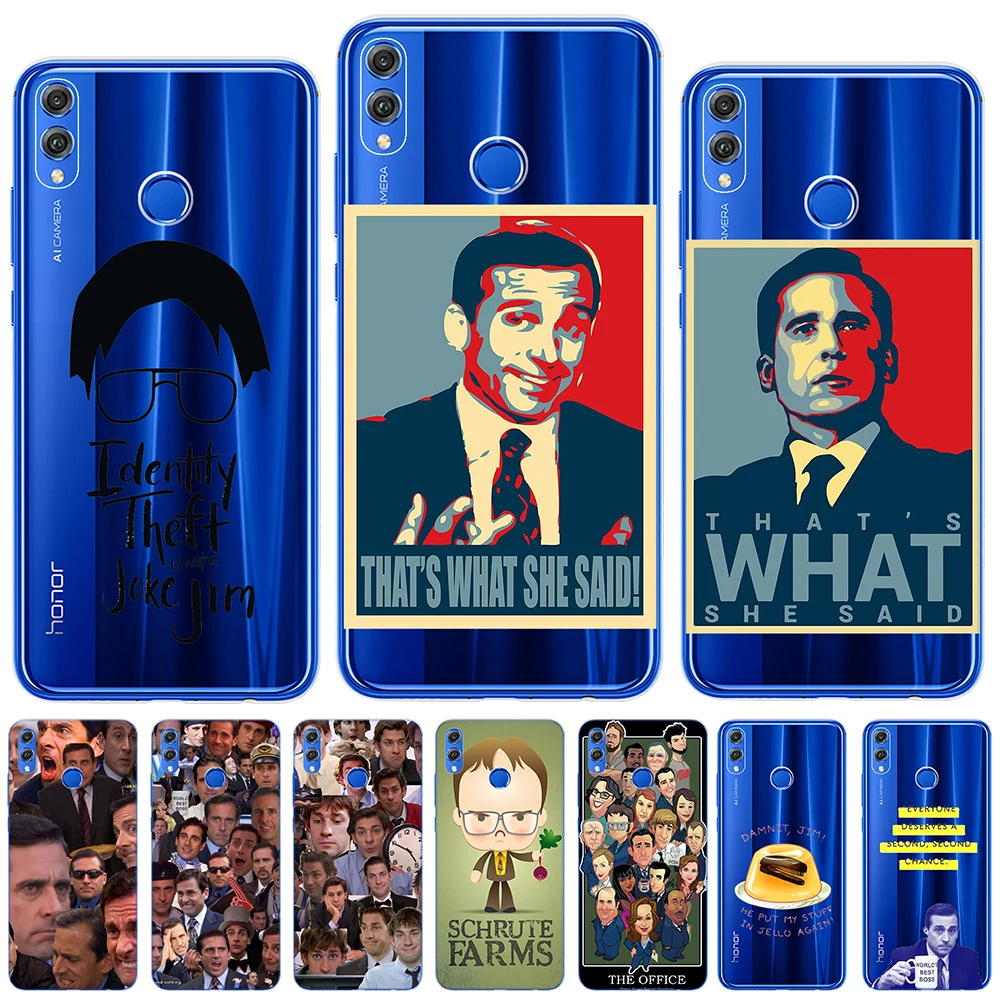 Мягкий чехол из ТПУ с изображением лица Майкла Скотта для Huawei Mate 10 20 Lite Honor 9 Pro 10i 8X