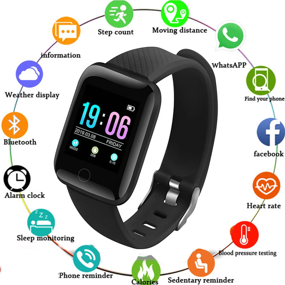 116 Plus Smart Watch 116 Plus Multifunctional Sports Bracelet Smart Wristband IP67 Heart Rate Fit Bit Smart Digital Watches