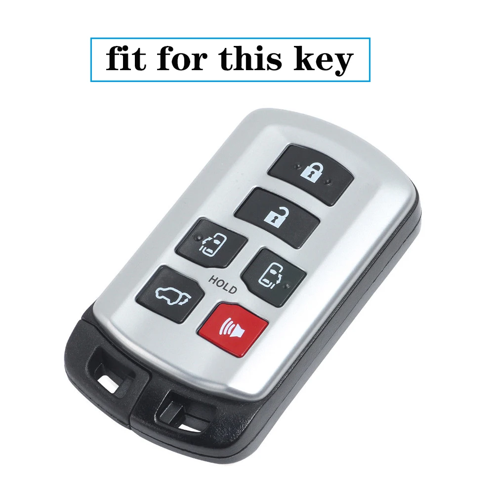 Автомобильный пульт дистанционного ключа для TOYOTA Sienna Se 2011- 6 кнопок Натуральный Кожаный Брелок чехол без ключа замена оболочки