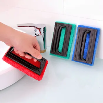 

Home Sponge Cleaning Brush Thick Sponge Wipe with Handle Creative Kitchen Sink Tile Wipe Bathtub Floor Cleaning Brush