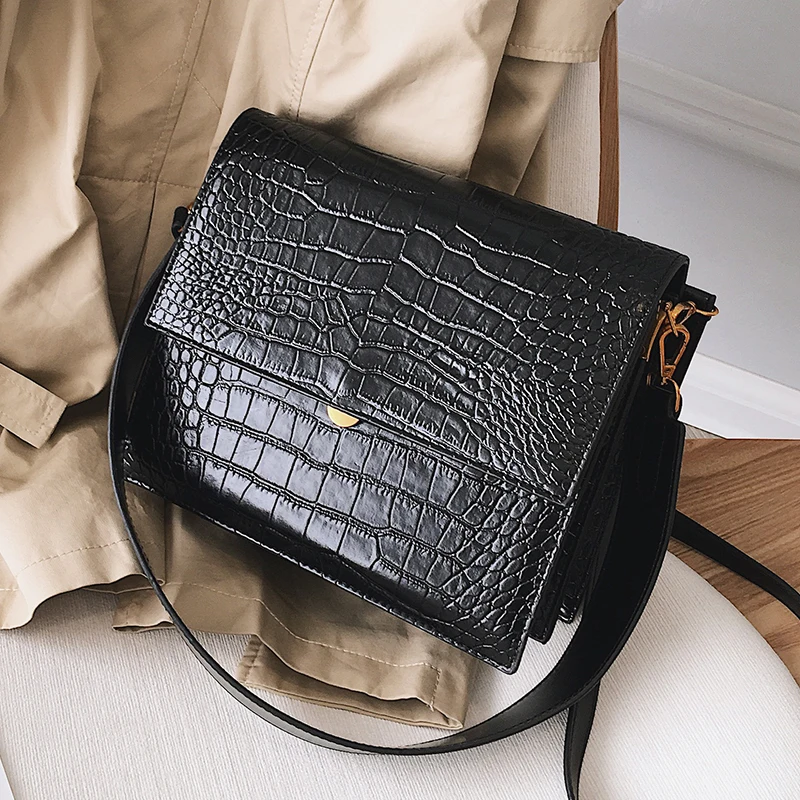 

RURU monkey Simple Women's Designer Handbag 2020 PU Leather Women Tote bag Alligator Shoulder Crossbody Bags