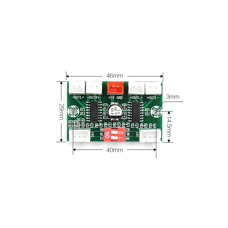 DIY mini PCM8403 усилитель мощности плата Amplificador 4*3 Вт цифровой аудио модуль USB 5 в