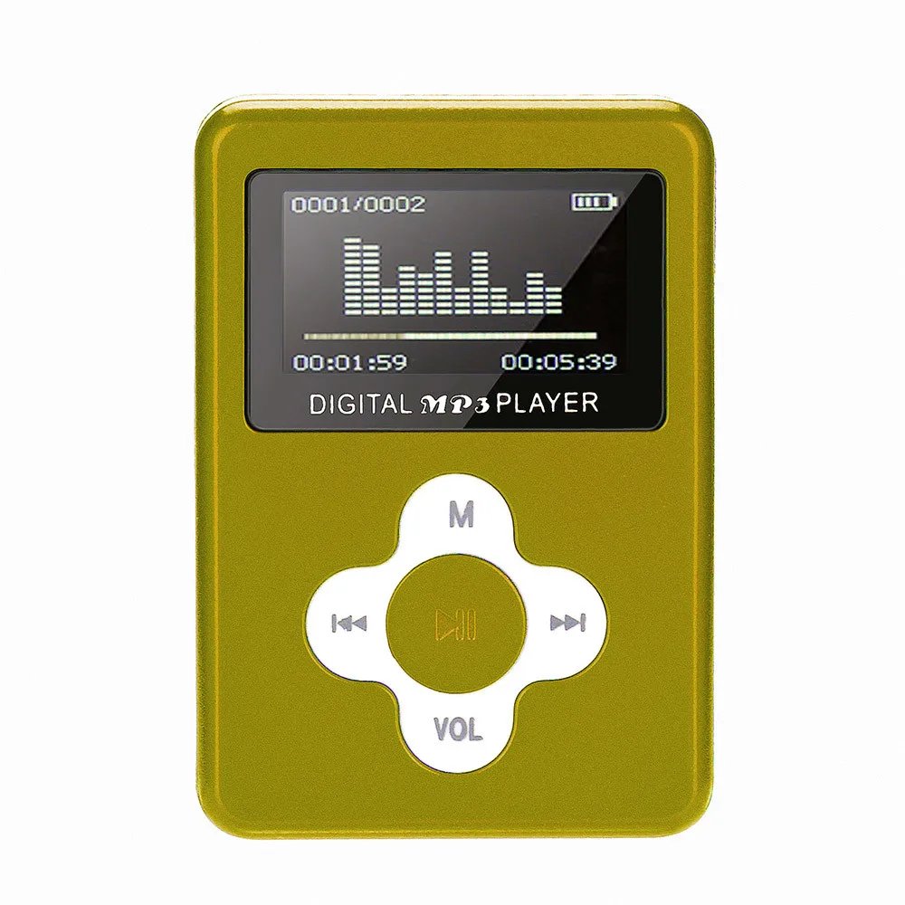 Хит, стильный дизайн, USB мини mp3-плеер, ЖК-экран, поддержка 32 ГБ, Micro SD, TF карта# T2