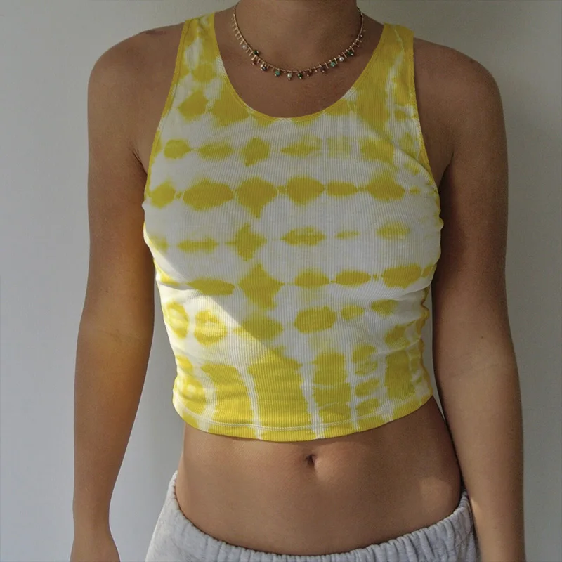 Tie Dye Casual Crop Tops Streetwear OC0174