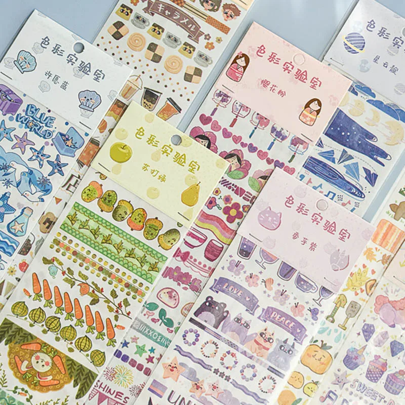

1Pc Kawaii Cartoon Stickers Cute Decor Toys Stickers Paper Adhesive Sticker For Kids Scrapbooking Diary Supplies