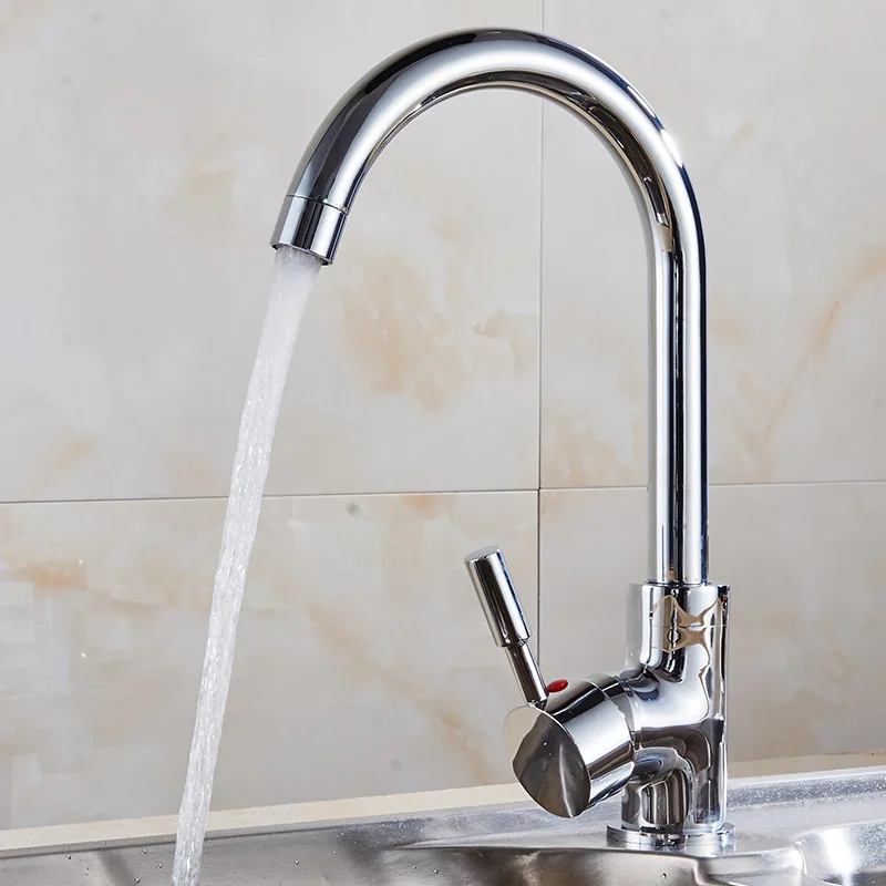 

Copper Kitchen Faucet Hot And Cold Household Bowl Washing Faucet Basin Sink Single Cold Laundry Tub Washing Basin Faucet