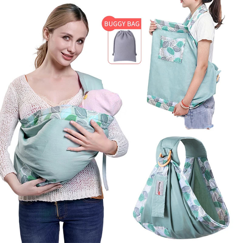 

Baby Wrap Carrier Newborn Sling Dual Use Infant Nursing Cover Carrier Mesh Fabric Breastfeeding Carriers Up To 50kg (0-36M)