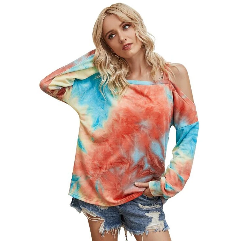 

Tie Dye T Shirt Women Long Sleeve 2020 Autumn Winter Sexy Fashion Woman Tshirts Baggy Tops and Tees Ladies Casual Streetwear New