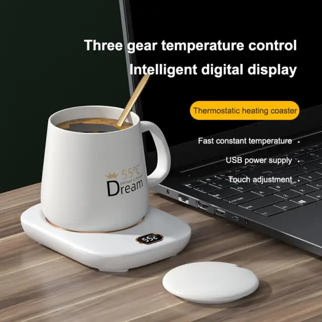 Usb -Fűtés Meleg Csésze Szőnyeg Állandó Hőmérsékletű Alátét 3 Digitális Kijelző Beállítása Időzítő Fűtőberendezés Az Ivó Kellékekhez - Image 3