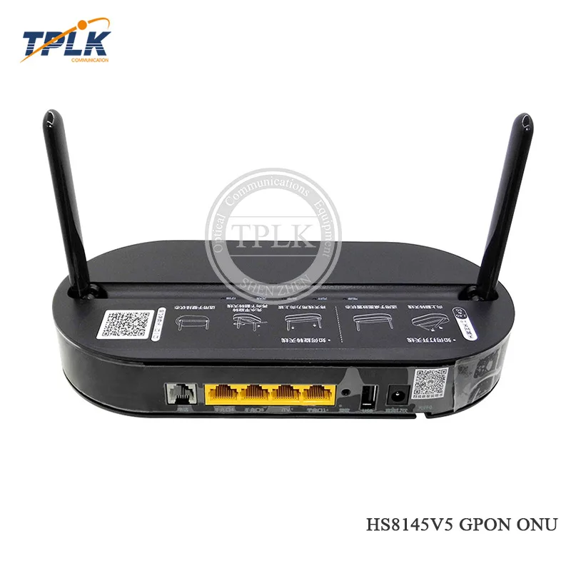 Оригинальный Высокое качество HS8145V5 EPON ONU ONT с 4GE Порты и разъёмы + 1 телефон 2USB 2 4G &