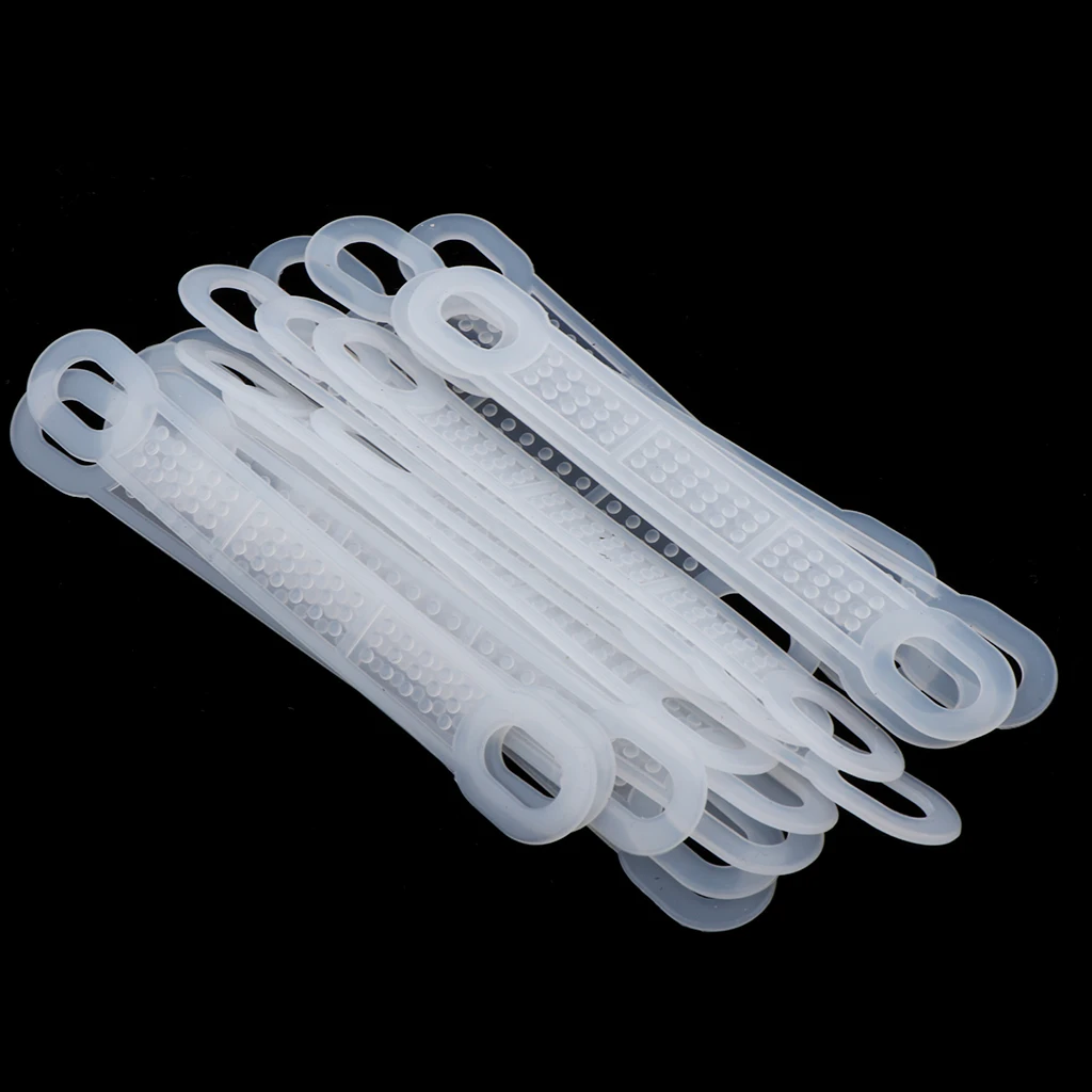 20 Pack Anti Slip Clear Rubber Clothes Hanger Grips Clothing Hanger Strips clothes hanger silicone hanger grips