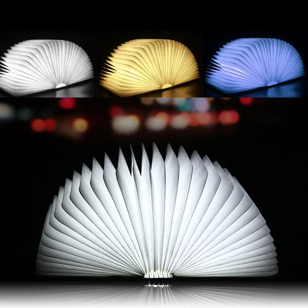 

LED Rechargeable Folding Book Light 4.5W 500LM Battery-Operated Changeable Shape Table Floor Ceiling Bedside Lamp Practical and