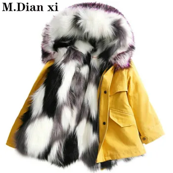 

Children's Winter Fur Coat Girls Warm Jacket Boys Faux Fur Overcoat Kids Faux Fox Fur Hooded Coat Jacket