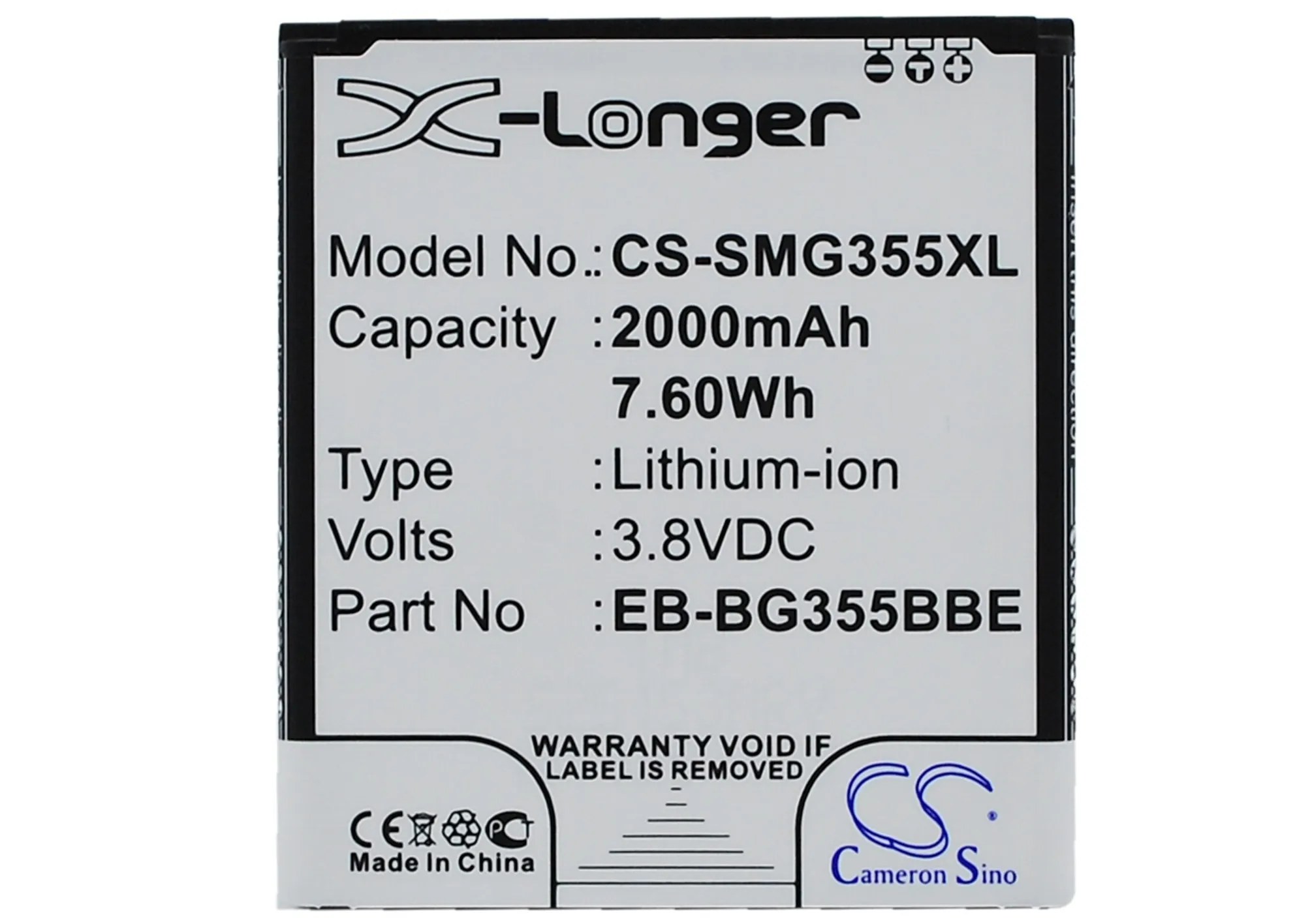 Cameron sino 2000 мАч батарея для SAMSUNG Galaxy Core 2 Galaxy Core Lite SM-G355 SM-G355H EB-BG355BBE
