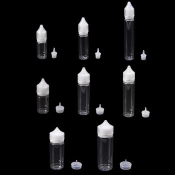 

10ml-120ml PET Plastic Empty Dropper Liquid Eye Clear Water Bottle Long Tip Cap