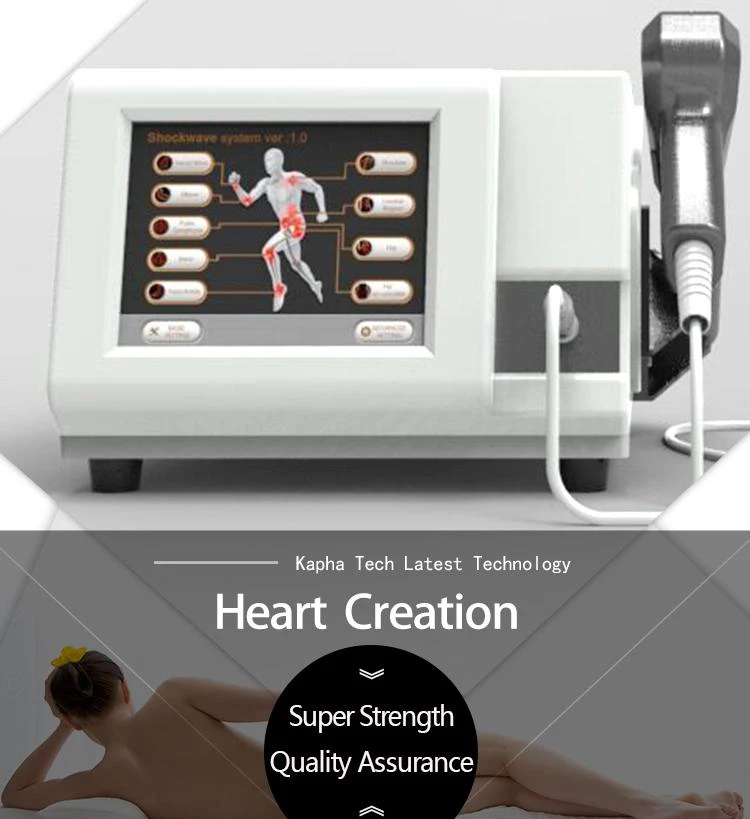  Portable Physiotherapy with 6 BAR Max pressure Extracorporeal Shock wave Machine therapy machine