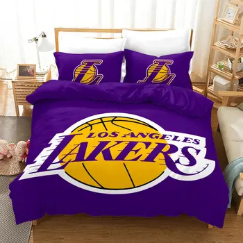

3PCS Bedding Set Luxury Kobe Real Madrid Printed Sports Football 3D Quilt Quilt Cover Soft Washable Pillowcase Home Textile