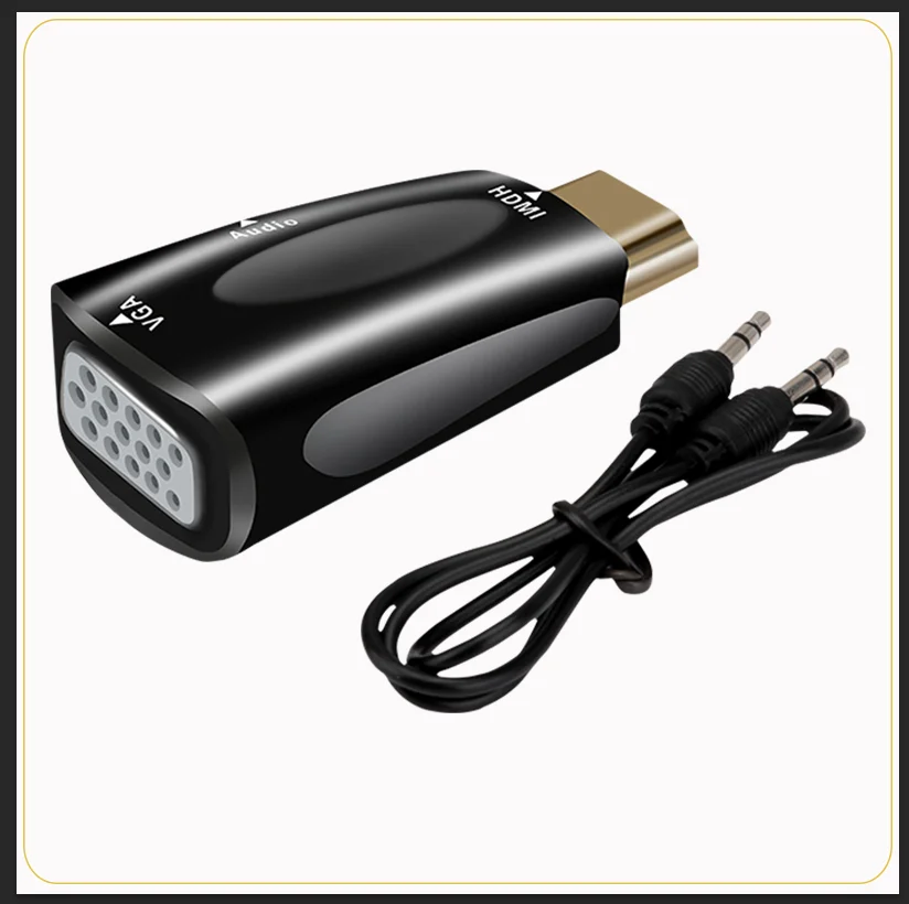  Hdmi a Vga Adattatore Cavi Audio Converter Maschio a Femmina Hd 1080P per Il Computer Portatile Del