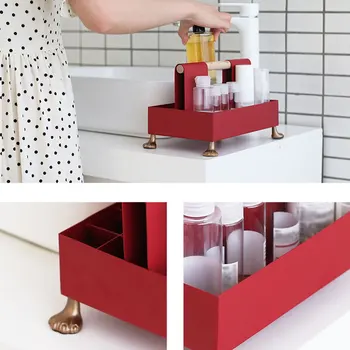 

Cosmetic storage rack Large Capacity Room Decor Household Display Rack Case Iron Desk Make-up Portable Practical Storage
