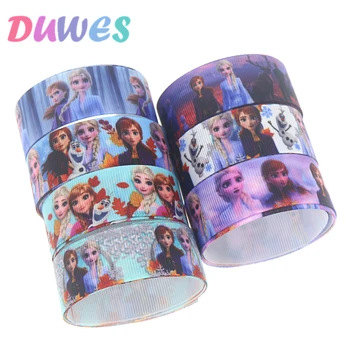 

DUWES 50yards Printed Grosgrain Ribbon Accessory Hairbow Headwear Decoration DIY Wholesale OEM D1200