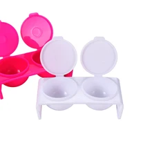 1 шт. Чашка для дизайна ногтей кисточка с кристаллами двойной порошок пигмент чаша-держатель чашки держатель мода DIY ногти Dappen Блюдо модные маникюрные инструменты