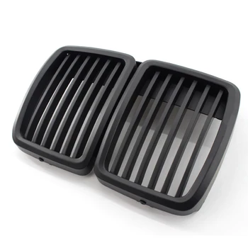 

Hot 2Pcs Matte Black Front Bumper Hood Kidney Grille Racing Grille Replacement for BMW 3-Series E30 M40 1982-1994 Car Accessorie