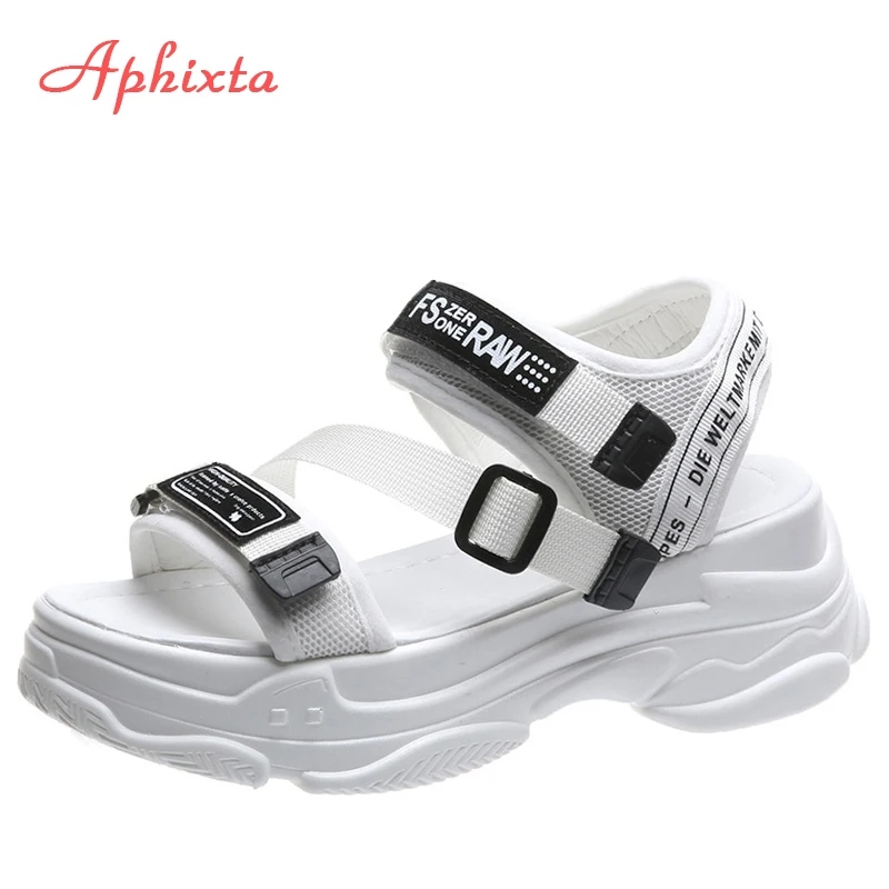 Aphixta 5cm platform women's sandals summer slides buckle Slides casual sandals cool sports shoes summer sandalia mujer