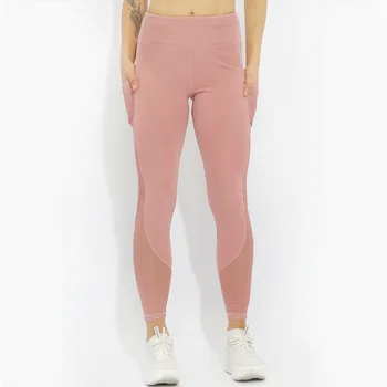 SALSPOR Leggings Pink Color Solid High Waist Fitness Women Heart Workout Leggins Femme Fashion Patchwork Ankle Length Pants New 6