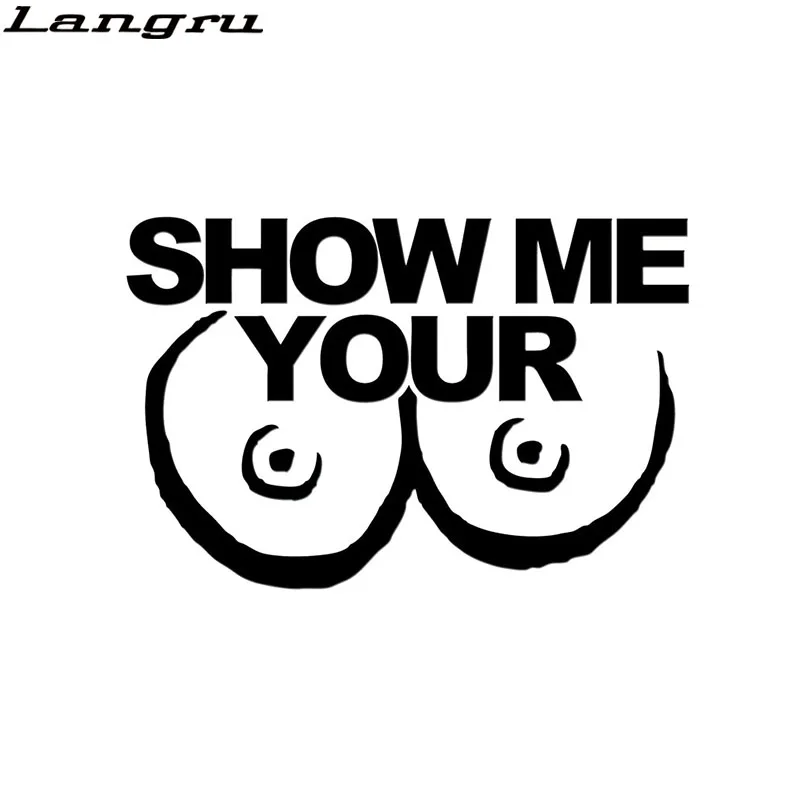 Langru 15 2x10 см забавная наклейка на автомобиль с надписью Show Me Your obs Виниловая