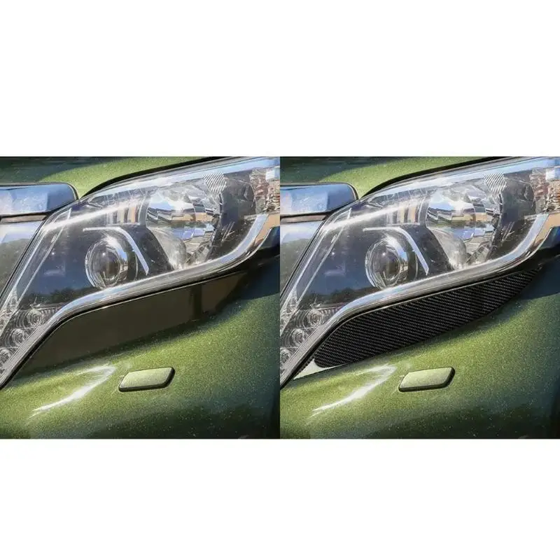 1 пара, накладка на автомобильные фары из углеродного волокна для Toyota Land Cruiser Prado-, автомобильные Внешние аксессуары для стайлинга автомобилей