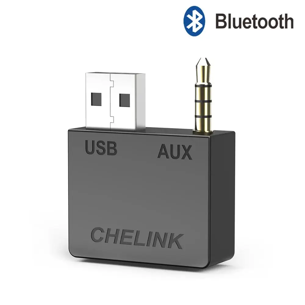 

CHELINK AUX Bluetooth 5.0 USB Adapter Cable Handsfree Auto Transmitter Receiver Fits for Kia Sedon Sorento