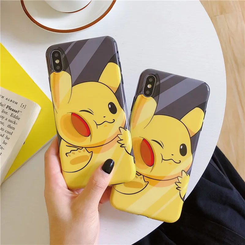 

HYSOWENDLY For Samsung S10 5G Cute Pikachues Phone Case for Samsung Galaxy S8 S9 S10 Plus Note 8 9 10 Pro Silicone Soft TPU Case