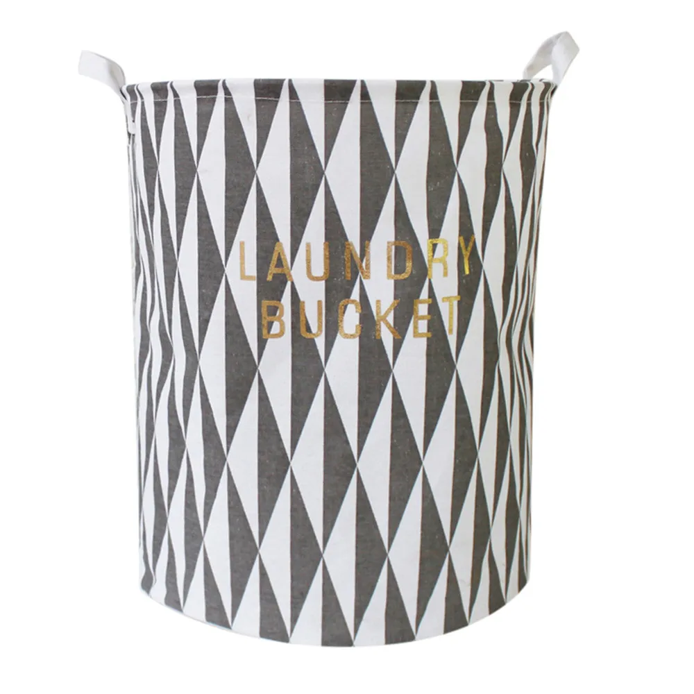laundry basket simple geometric Cotton Linen Waterproof Sheets Clothes Sundries Folding Storage Box cesto ropa sucia drop ship