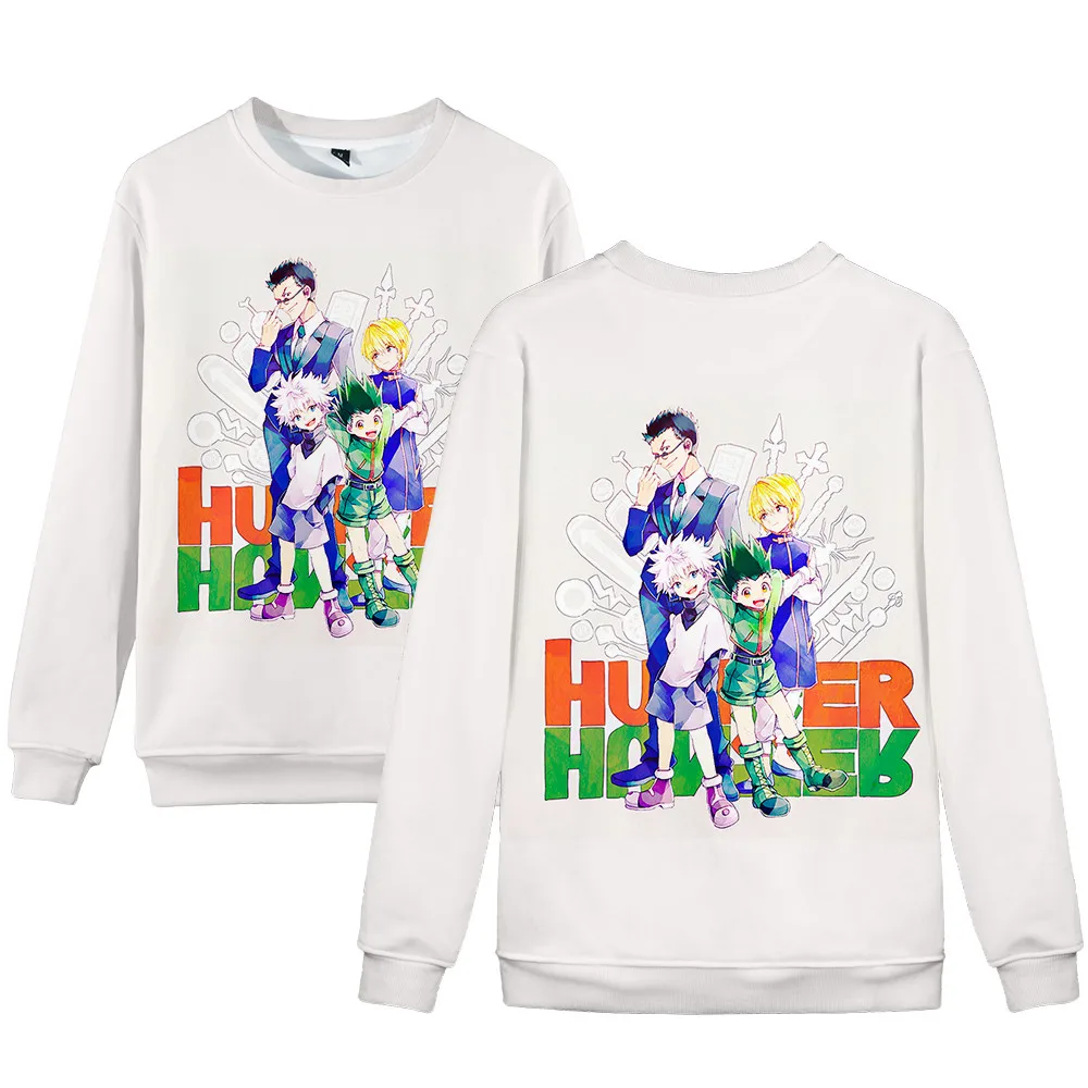 FADUN HUNTER×HUNTER 3D Women Pullovers Print Crew neck sweater Jumper Sweatshirt Winter Lady Hem Hoody 2021 | Мужская одежда