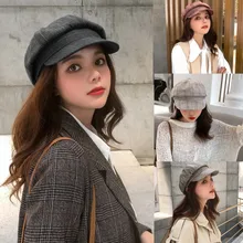 Womail зимняя шапка унисекс, модная, сохраняющая тепло, Классическая, дикая, в клетку, boinas para mujer, повседневная, хлопковая, удобная, берет
