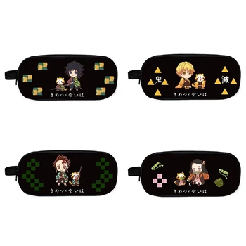 

Anime Demon Slayer: Kimetsu No Yaiba Pencil Bag Oxford Cloth Students Pencil Bag Wallet Storage Bag