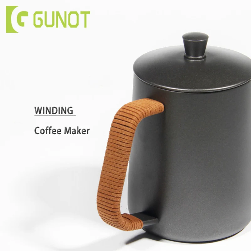 

GUNOT New Creative Coffee Maker Mocha Coffee Pot With Printing Stainless Steel Filter Coffee Bean Make Espresso Percolator Tools