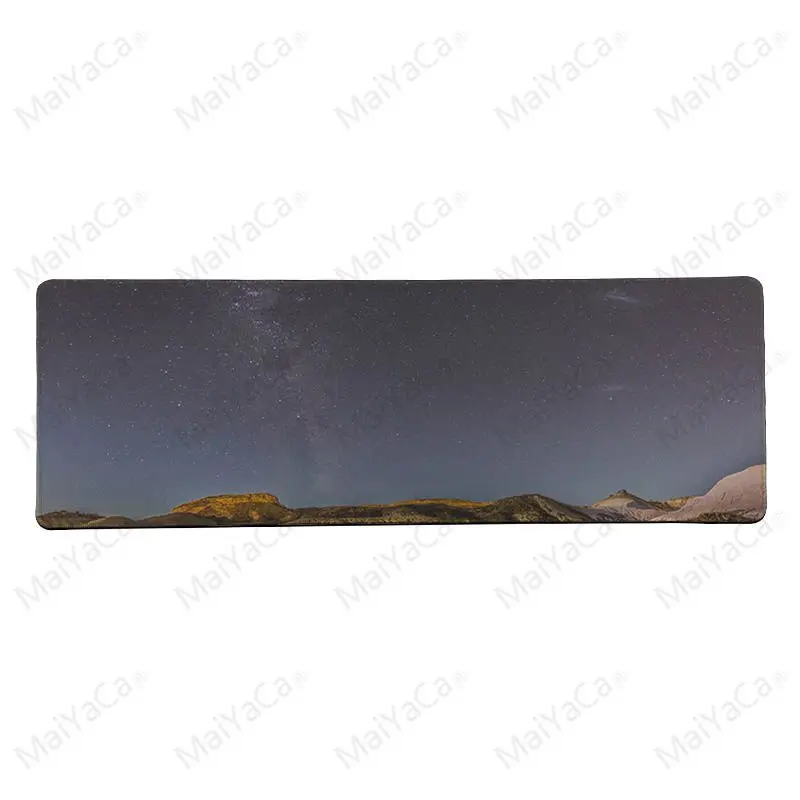 Milky Way Galaxy Bulge выше горы Большой Коврик Для Мыши Компьютерный коврик Размер для 18*22 20*25 25*29 30*90 и 40*90 см - Цвет: LockEdge 30x90cm