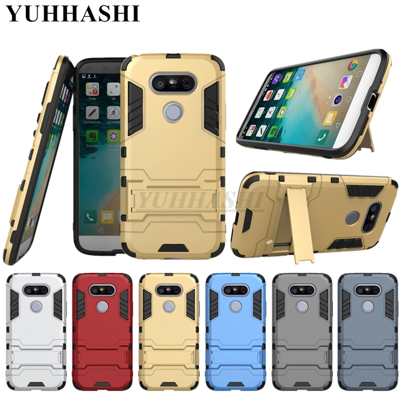 Защитный противоударный жесткий чехол yuhashi с подставкой для LG G5, защитный чехол с держателем для телефона, чехол для LG G5, чехол-бампер
