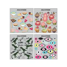 

Happy Baking Lazy Afternoon Tea Stay Wild Roar Tyrannosaurus Eyes See Fancy Silver Holographic Foil Sticker Sheet