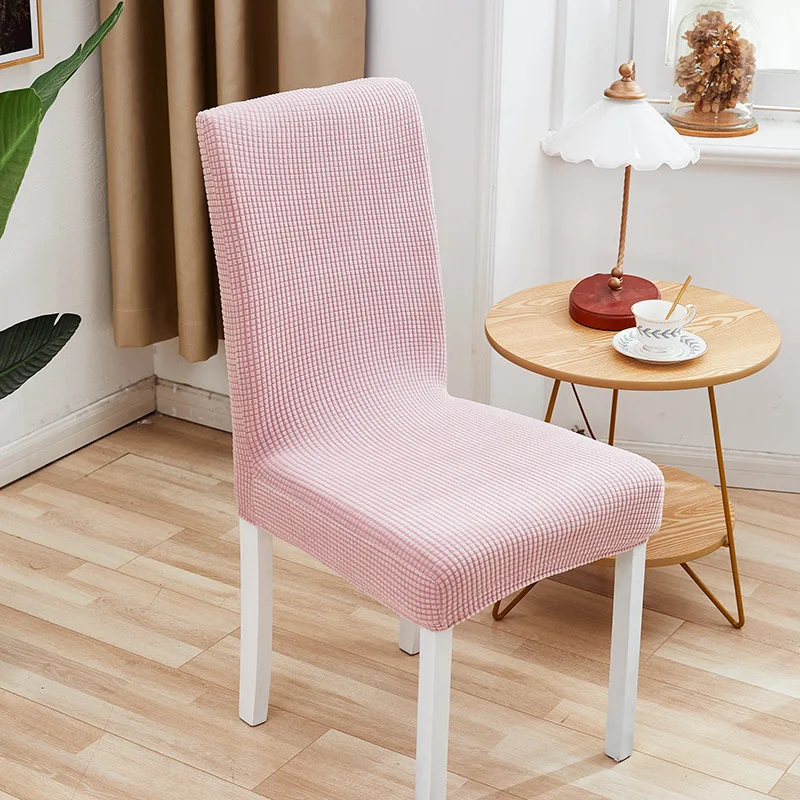 4 piezas / 6 piezas Funda de silla de fibra de poliéster elástica Funda de taburete Funda antiincrustante para silla de restaurante de hotel