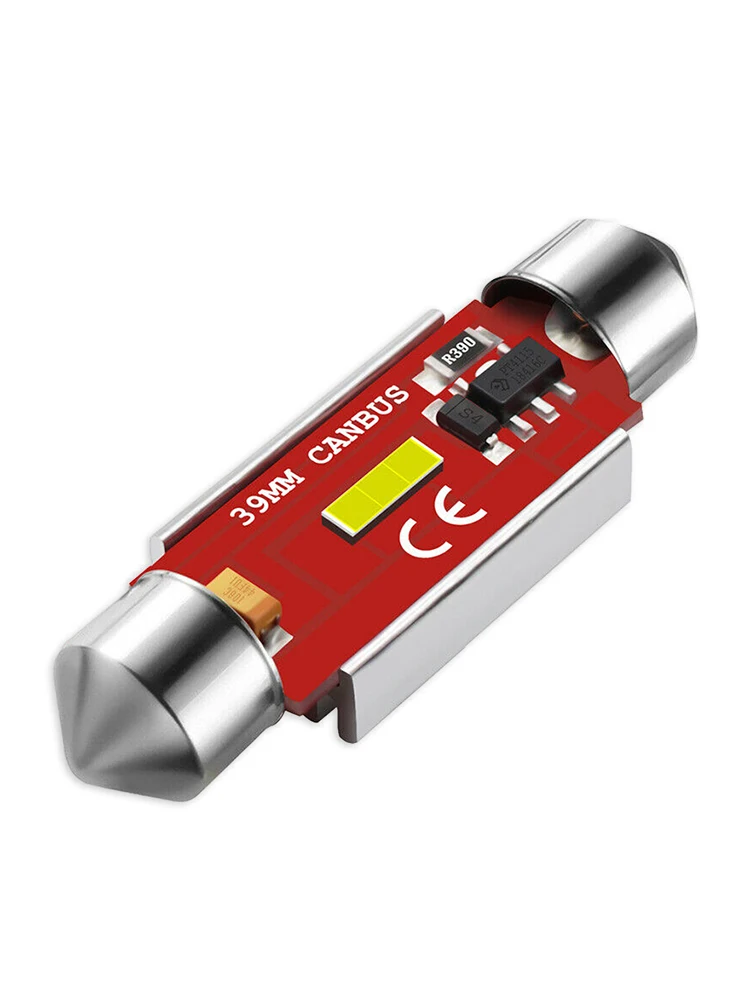 2 шт. 39 мм светодиодный светильник CANBUS без ошибок C5W Festoon 6000K белый внутренний Купол Карта светильник