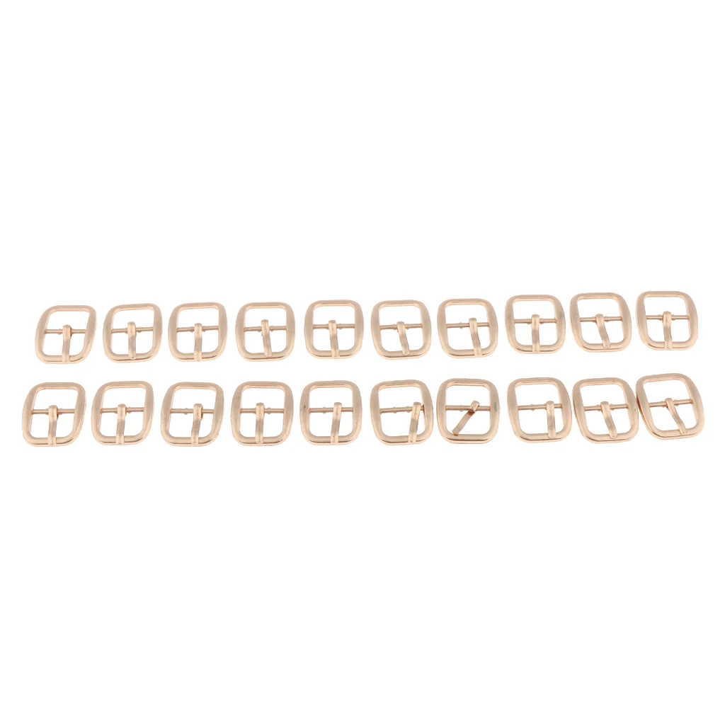 20pcs/pack Mini Alloy Buckles Art Crafts for Shoes Belt Sewing Doll DIY Accessories 18 x 10 mm