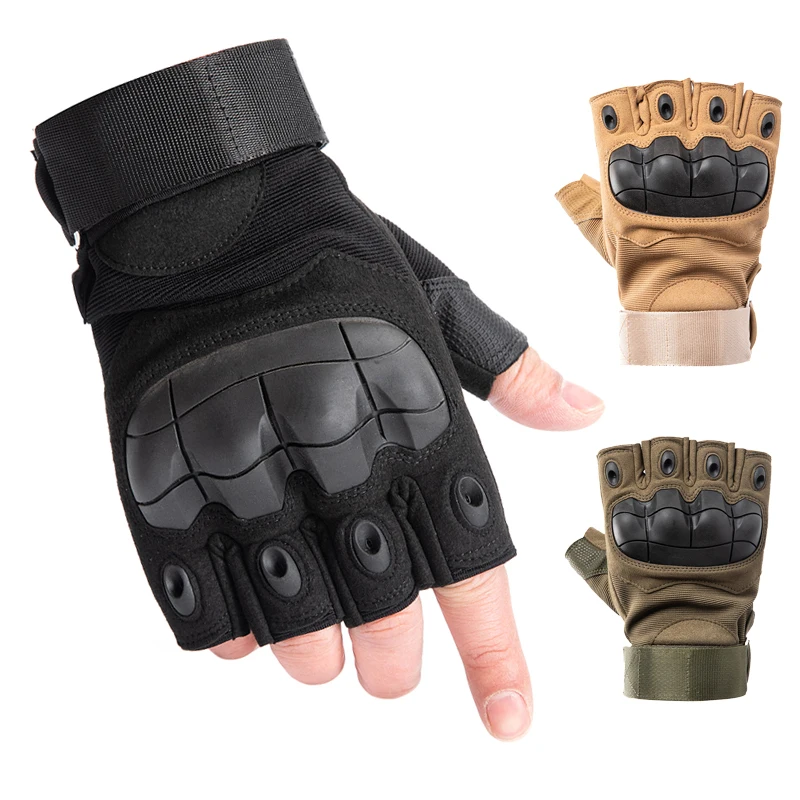 

Tactical Military Half Finger Gloves Men Hard Knuckle Outdoor Hiking Airsoft Paintball Hunting Army Combat Fingerless Gloves