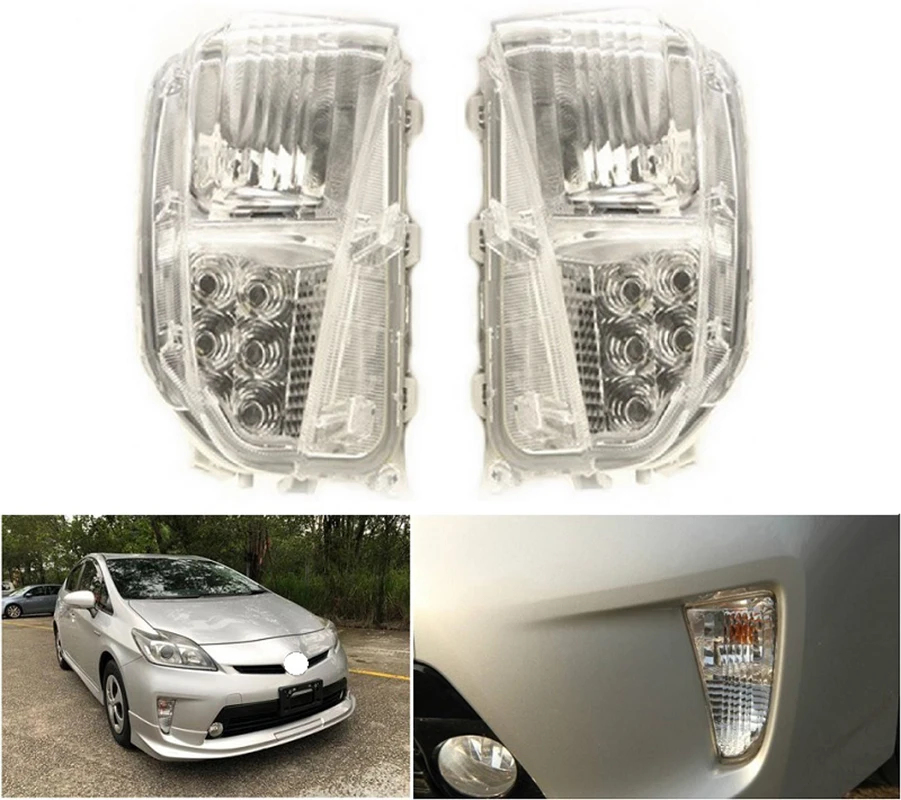 

Высокие Richy 2 шт. передний бампер противотуманный автомобильный светильник для TOYOTA PRIUS 2012 2013 2014 2015 DRL Светодиодный дневной светильник противотуманная фара