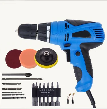

800W Electric Drill Screwdriver 220V Multifunction Torque Double Reduction Power Drill Rotary Tool Torque Electric Drill