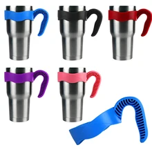 Подстаканник блюдце домашний кухонный уличный пищевой PP 20 унций стакан многоцветная ручка чашки кофейные контейнеры для напитков