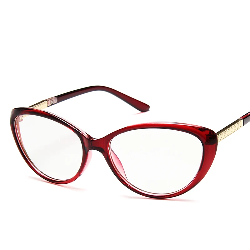 Очки «кошачий глаз» оправа Женская Ретро цветок прозрачные легкие очки женские брендовые дизайнерские солнцезащитные очки «кошачий глаз» оптические женские очки в золотой оправе - Цвет оправы: red frame